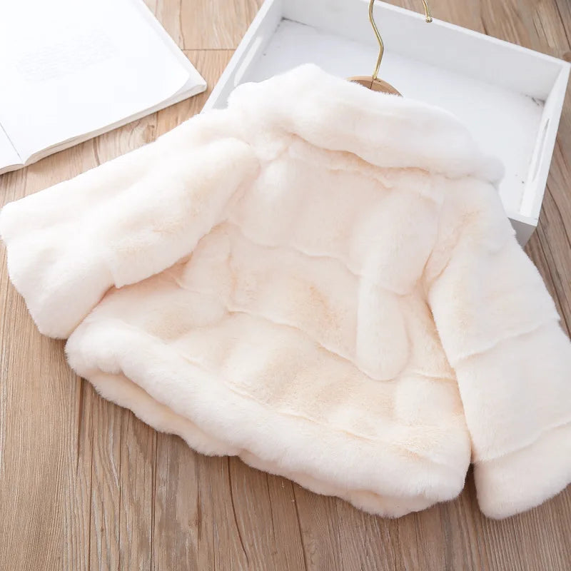 Winter newborn baby girl clothes outfits fur cotton coat jacket for girls baby clothing fashion design 1 year birthday outerwear