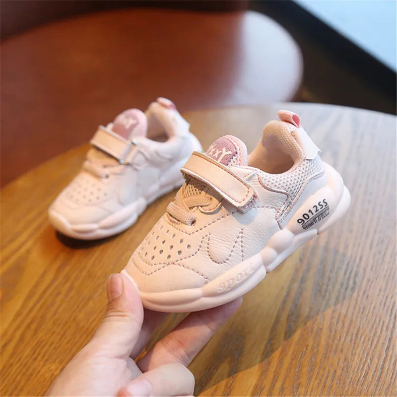 DIMI 2023 Spring Child Baby Shoes PU Leather Boy Girl Toddler Shoes 0-3 Year Infant Sneakers Soft Comfortable Kid Shoes