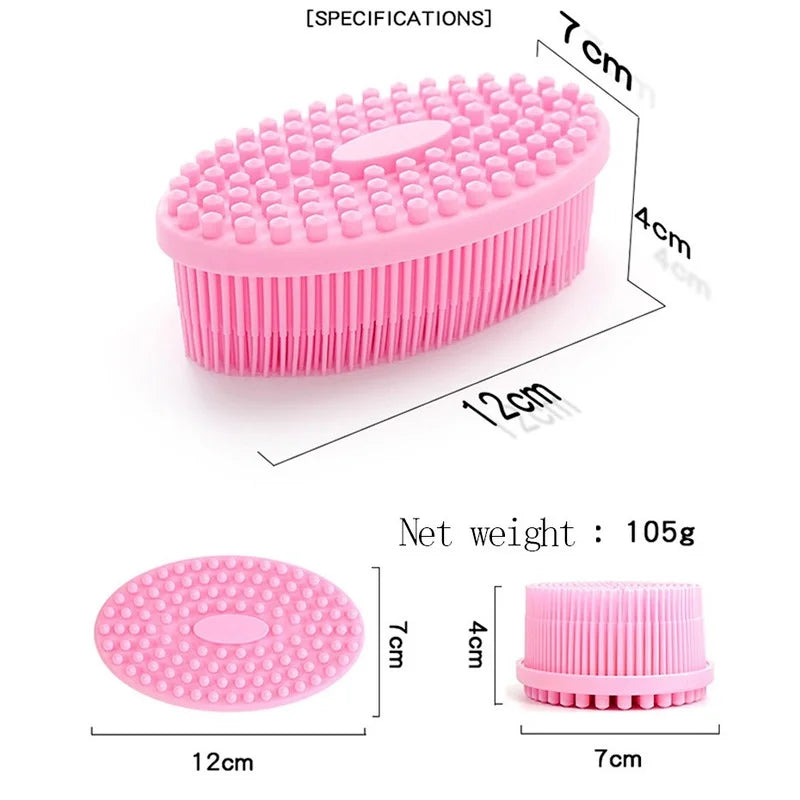 Cute Soft Silicone Body Brush Wash Bath Shower Exfoliating Skin Fit For Baby Bath Shampoo Facial  Massage Brush Supplies