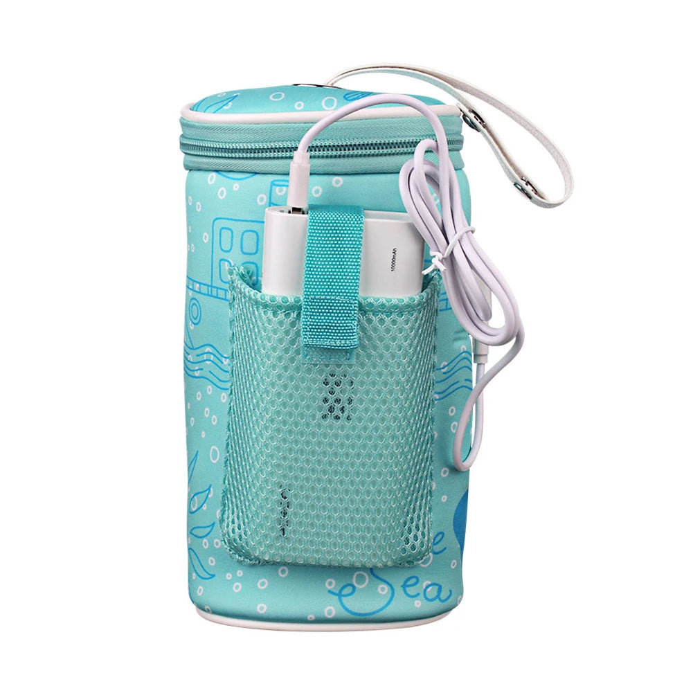 USB Baby Outdoor Bottle Warmer Heater Insulated Bag Travel Cup Portable In Car Heaters Drink Warm Milk Thermostat Bag Feed