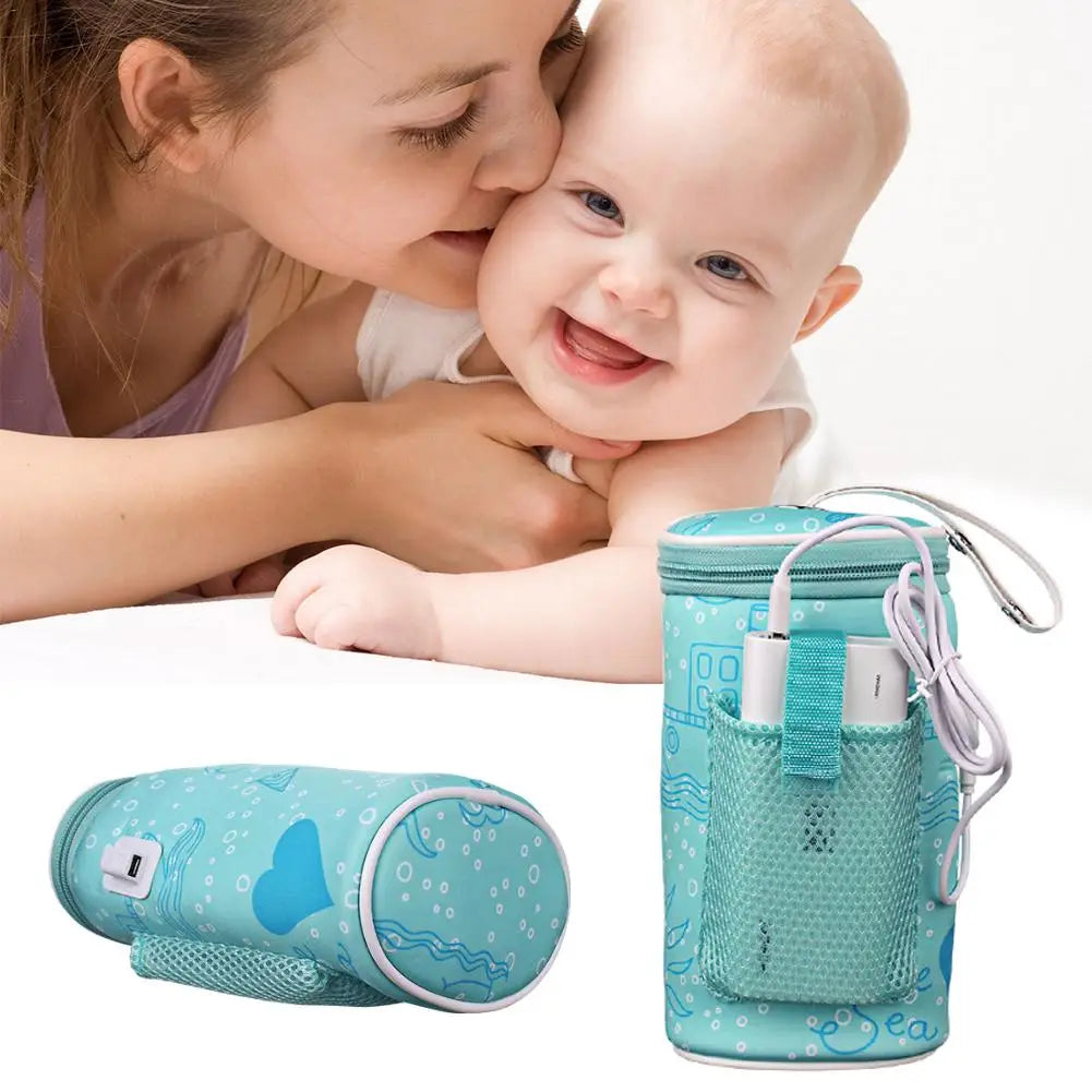 USB Baby Outdoor Bottle Warmer Heater Insulated Bag Travel Cup Portable In Car Heaters Drink Warm Milk Thermostat Bag Feed