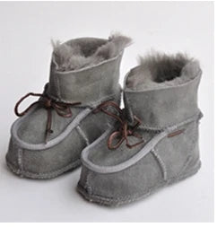 Super Warm Infant Soft Bottom Snow Boots Lace Up Baby Boys Girls Moccasins Shoes Baby Prewalker Boots Camel/ Grey Available