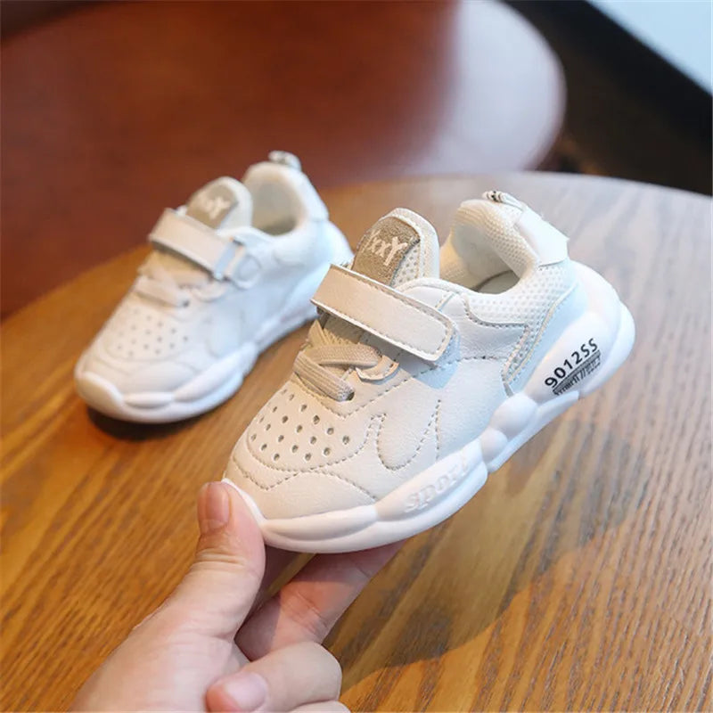 DIMI 2023 Spring Child Baby Shoes PU Leather Boy Girl Toddler Shoes 0-3 Year Infant Sneakers Soft Comfortable Kid Shoes