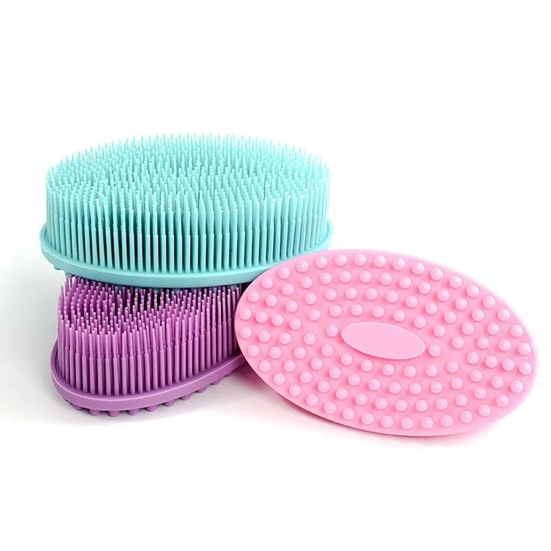 Cute Soft Silicone Body Brush Wash Bath Shower Exfoliating Skin Fit For Baby Bath Shampoo Facial  Massage Brush Supplies