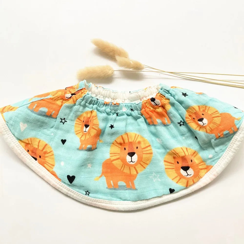 New Design U shape Bamboo Cotton 4 Layer Baby Infant Feeding Bibs Saliva Bandana Towel Burp Cloth