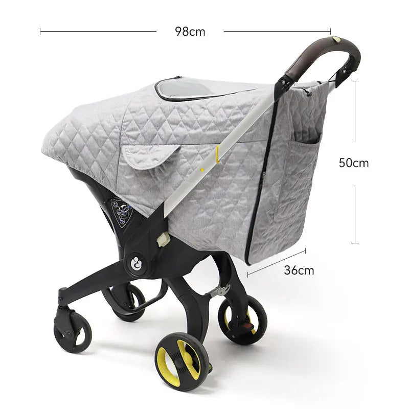 Waterproof Winter Thicken Snow Rain Cover Wind Dust Shield Full Raincoat For Doona Baby Stroller Pushchairs Accessories