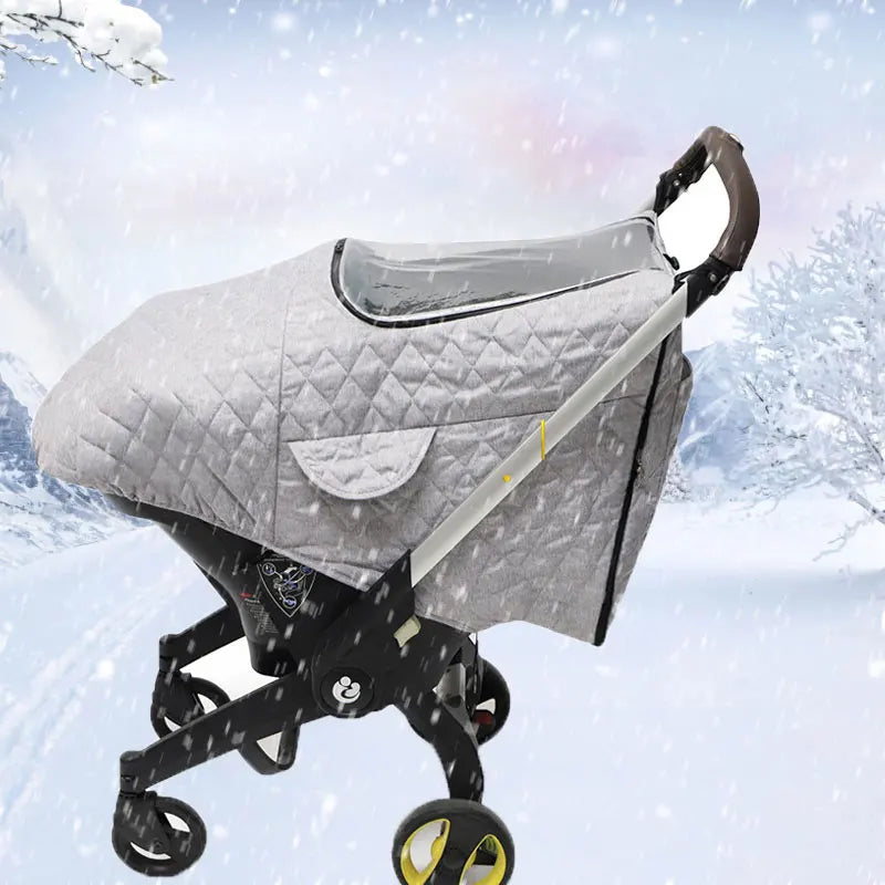 Waterproof Winter Thicken Snow Rain Cover Wind Dust Shield Full Raincoat For Doona Baby Stroller Pushchairs Accessories