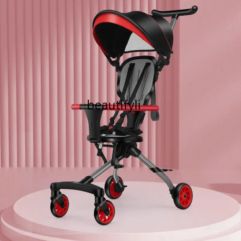 zq  Baby Carriage Trolley Mini Ultra-Small Folding Baby Car Baby Ultra-Light Portable