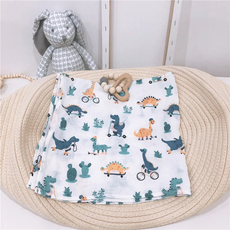 Bamboo Gauze Cotton Baby Handkerchief Square 60*60 CM Towel Muslin Cotton Infant Cartoon Bath Towel Wipe Cloth Appease Towel