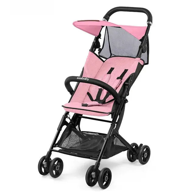 Pocket Lightweight Stroller Can Sit & Lie, Compact Folding Carriage Includes Travel Bag, Fits Airplane Storage