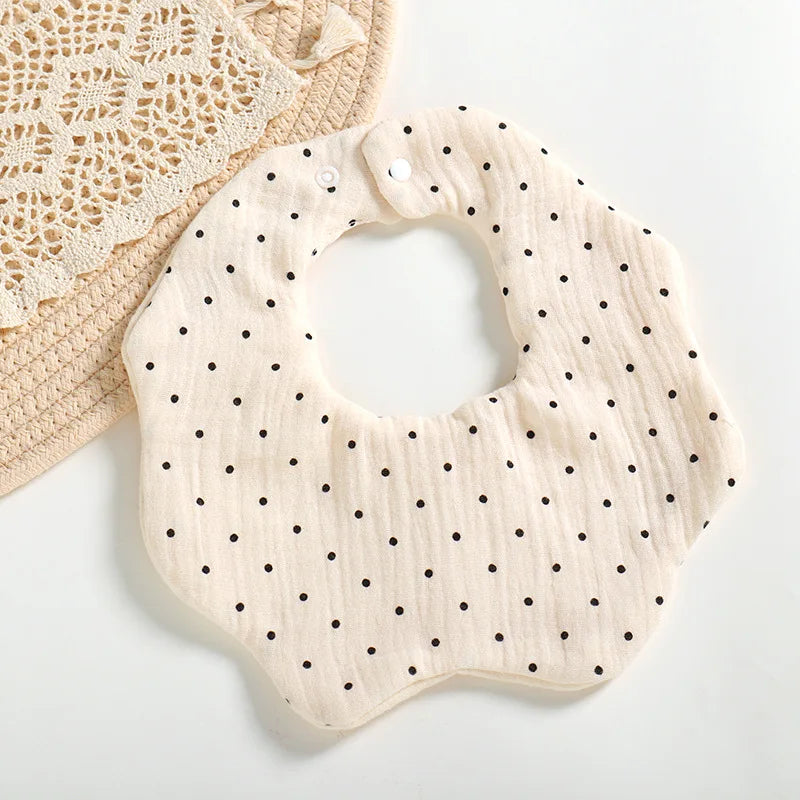 6 Layer Muslin Absorbent Bandana Feeding Adjustable Baby Infant Saliva Feeding Towel Bibs Burp Cloth